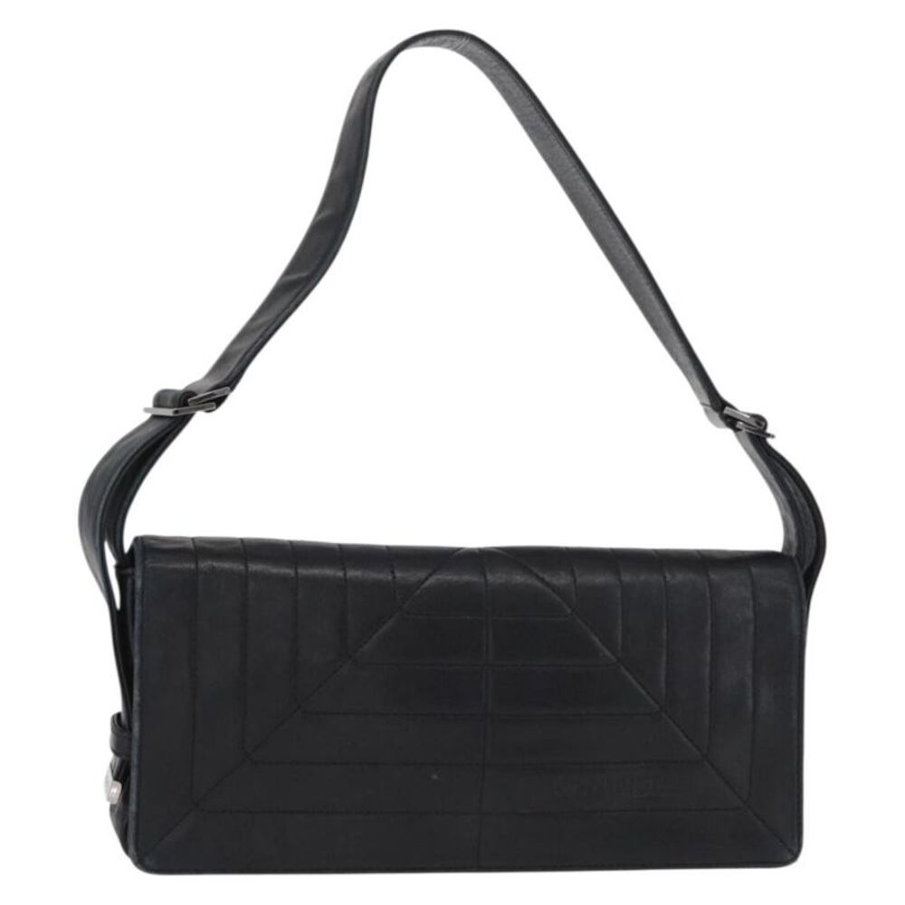 Chanel Vintage Leather Black Leather Shoulder Bag Bag
